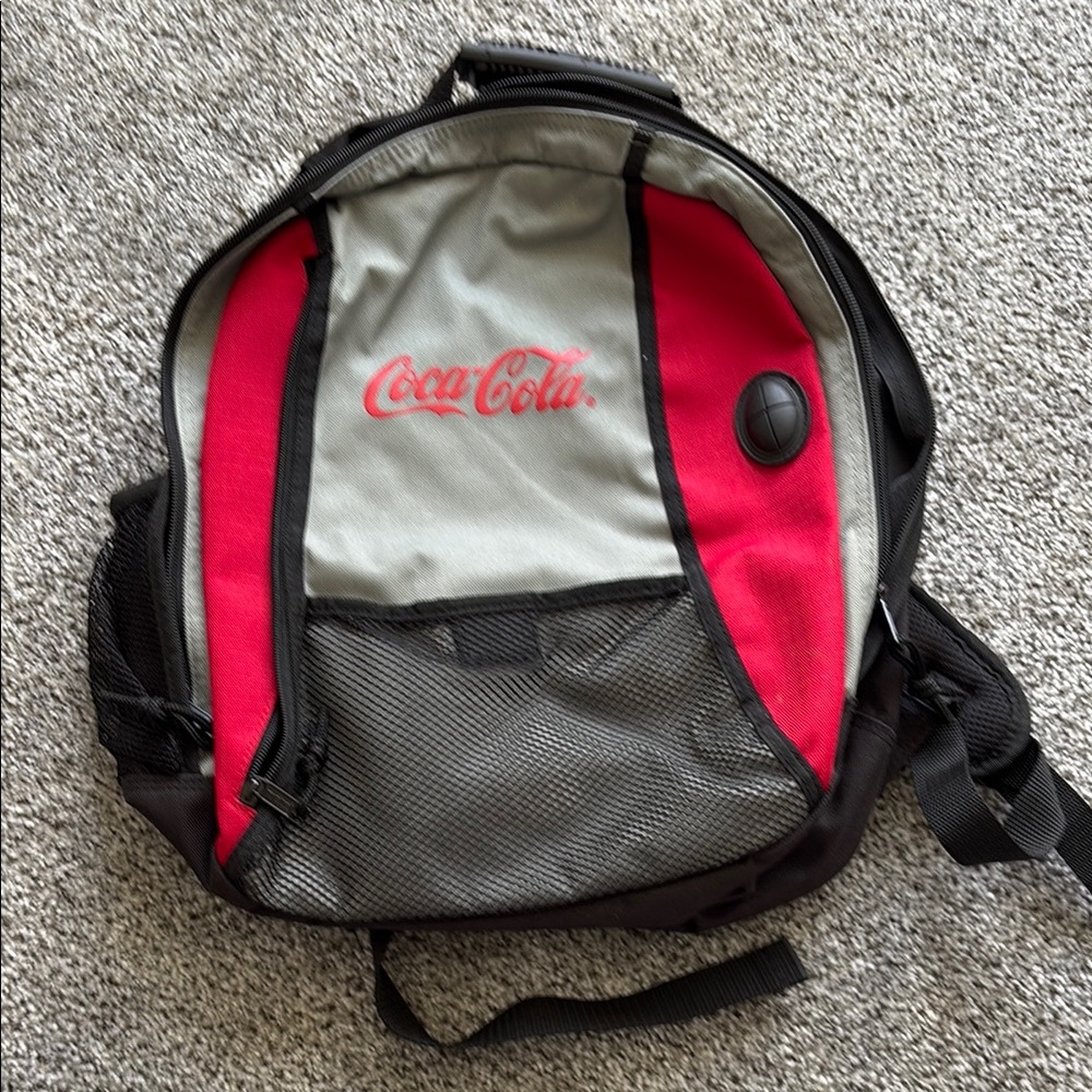 Coca Cola Red and Gray Sporty Backpack - New